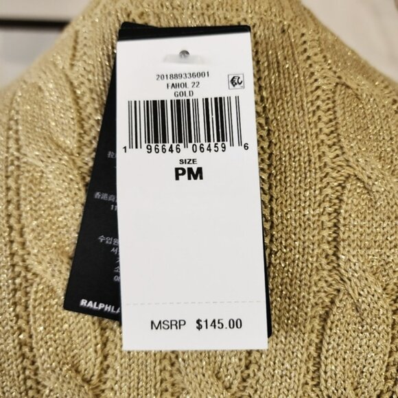 🔥Lauren Ralph Lauren Gold Sweater - Picture 7 of 11